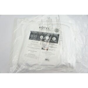 No Box Hotel Signature Sateen 800 Thread Count Cotton 6pc Sheet Set Full White